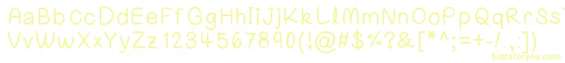 Laurenawrecksus Font – Yellow Fonts on White Background