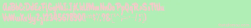 ArtisRegular-fontti – vaaleanpunaiset fontit vihreällä taustalla
