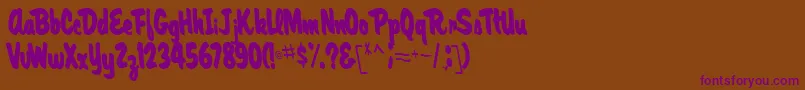 ArtisRegular Font – Purple Fonts on Brown Background