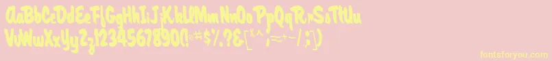 ArtisRegular Font – Yellow Fonts on Pink Background