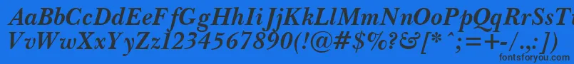 PasmaBoldItalic.001.001 Font – Black Fonts on Blue Background