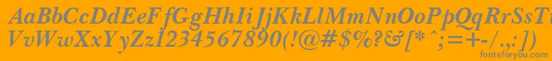 PasmaBoldItalic.001.001 Font – Gray Fonts on Orange Background