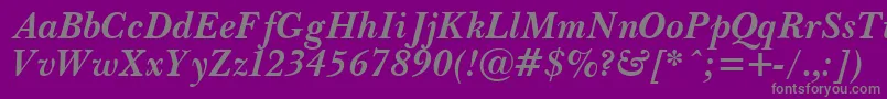 Czcionka PasmaBoldItalic.001.001 – szare czcionki na fioletowym tle