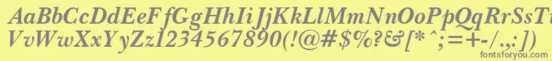 PasmaBoldItalic.001.001 Font – Gray Fonts on Yellow Background