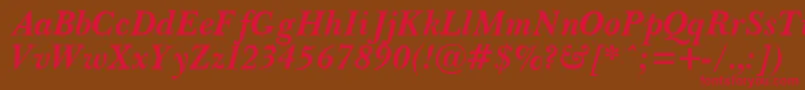 PasmaBoldItalic.001.001 Font – Red Fonts on Brown Background