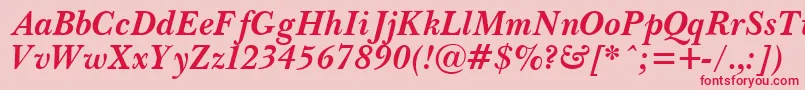 PasmaBoldItalic.001.001 Font – Red Fonts on Pink Background