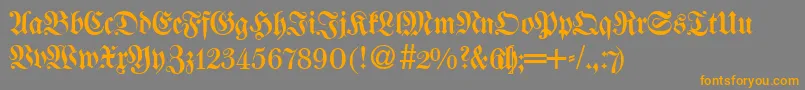 WalbaumfrakturRegularDb Font – Orange Fonts on Gray Background