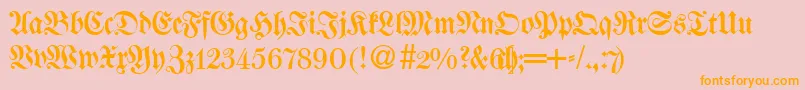 WalbaumfrakturRegularDb Font – Orange Fonts on Pink Background