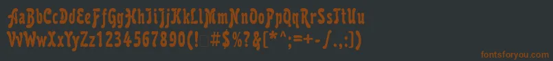 Karollattt Font – Brown Fonts on Black Background