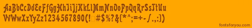 Шрифт Karollattt – коричневые шрифты на оранжевом фоне