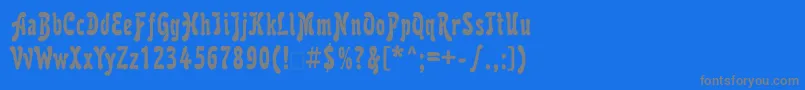 Karollattt Font – Gray Fonts on Blue Background
