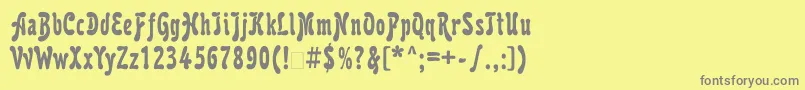 Karollattt Font – Gray Fonts on Yellow Background