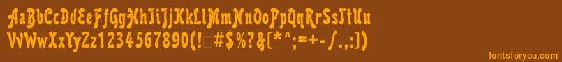 Karollattt Font – Orange Fonts on Brown Background
