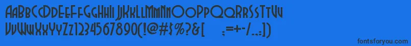 Dubbadubbanf Font – Black Fonts on Blue Background