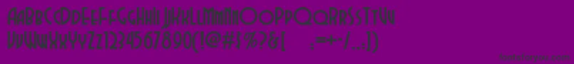 フォントDubbadubbanf – 紫の背景に黒い文字