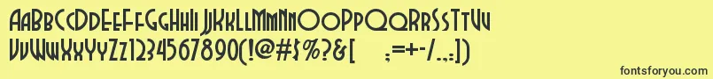 Dubbadubbanf Font – Black Fonts on Yellow Background