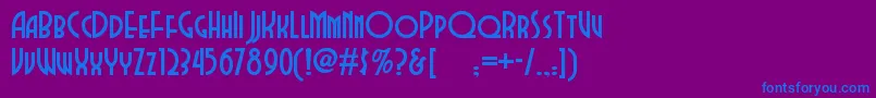 Dubbadubbanf Font – Blue Fonts on Purple Background