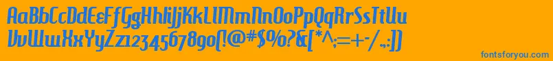 Hambh ffy Font – Blue Fonts on Orange Background