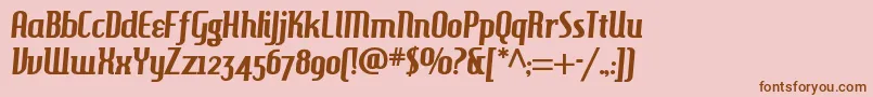 Hambh ffy Font – Brown Fonts on Pink Background