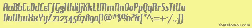 Hambh ffy-Schriftart – Graue Schriften auf gelbem Hintergrund