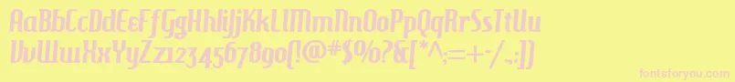 Hambh ffy Font – Pink Fonts on Yellow Background