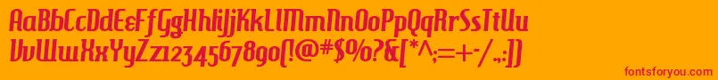 Hambh ffy Font – Red Fonts on Orange Background