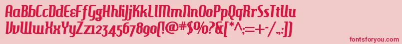 フォントHambh ffy – ピンクの背景に赤い文字