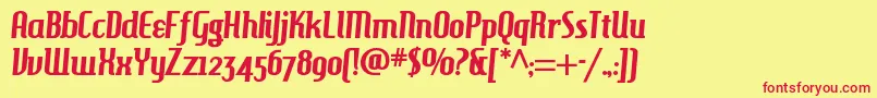 Hambh ffy Font – Red Fonts on Yellow Background