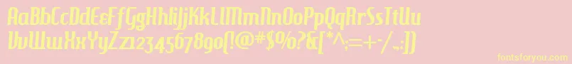 Hambh ffy Font – Yellow Fonts on Pink Background