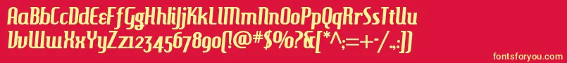 Hambh ffy Font – Yellow Fonts on Red Background