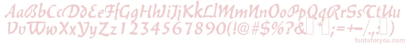 B650DecoRegular Font – Pink Fonts on White Background