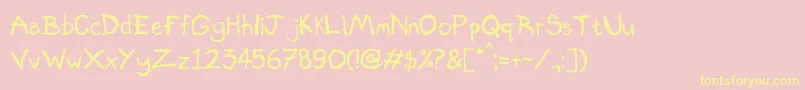 fuente DontMixYerDrinks – Fuentes Amarillas Sobre Fondo Rosa