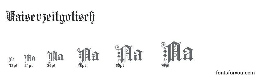 Kaiserzeitgotisch Font Sizes