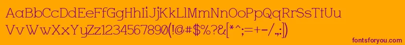 Charring Font – Purple Fonts on Orange Background