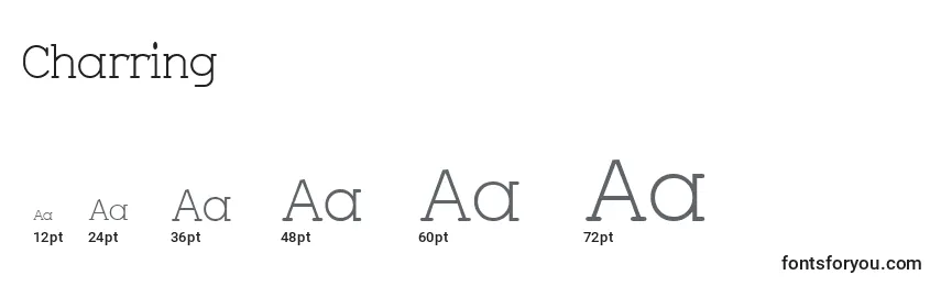 Charring Font Sizes
