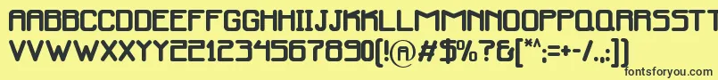 Infmedia Font – Black Fonts on Yellow Background