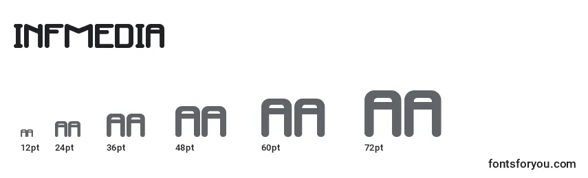 Размеры шрифта Infmedia