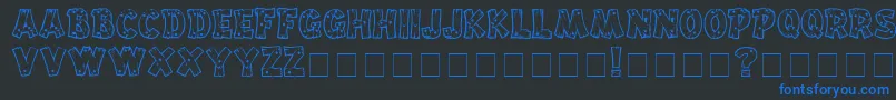 Drift ffy Font – Blue Fonts on Black Background