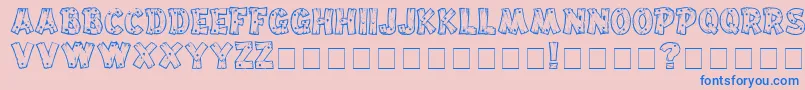 Drift ffy Font – Blue Fonts on Pink Background