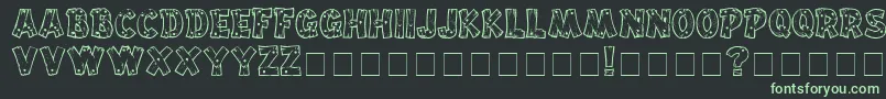 Drift ffy Font – Green Fonts on Black Background
