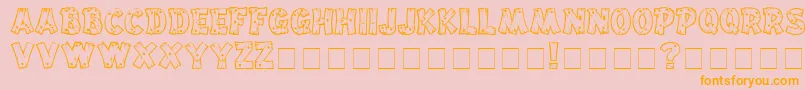 Drift ffy Font – Orange Fonts on Pink Background