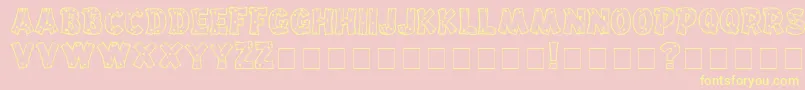 Drift ffy Font – Yellow Fonts on Pink Background