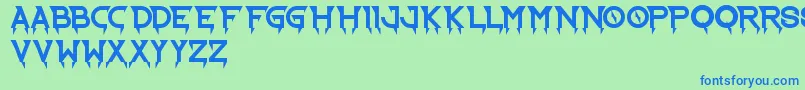 RideTheLightning Font – Blue Fonts on Green Background