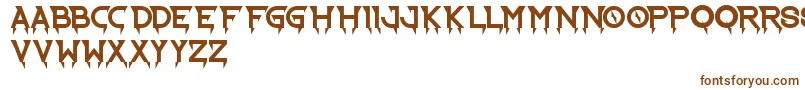 Шрифт RideTheLightning – коричневые шрифты на белом фоне