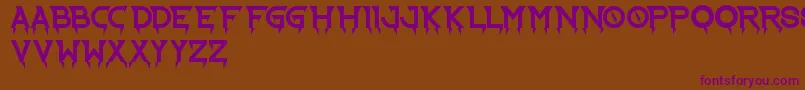 RideTheLightning Font – Purple Fonts on Brown Background