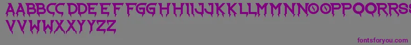 フォントRideTheLightning – 紫色のフォント、灰色の背景