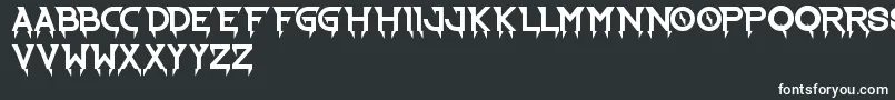 フォントRideTheLightning – 黒い背景に白い文字