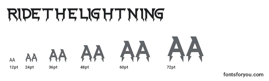 RideTheLightning Font Sizes
