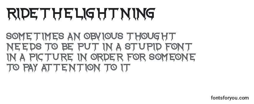 Review of the RideTheLightning Font