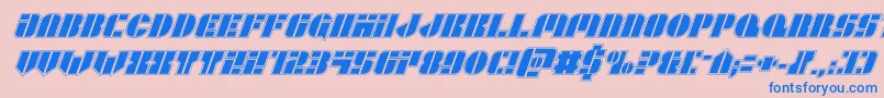 Leaguewarsacadital Font – Blue Fonts on Pink Background